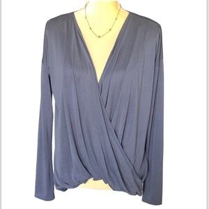 ABERCROMBIE & FITCH GREY FRONT WRAP CROSS OVER TOP SIZE SMALL (S)